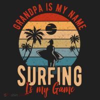 Grandpa Is My Name Surfing Is My Game Women's Sweatshirt thumb 2