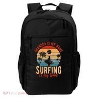 Grandpa Is My Name Surfing Is My Game Backpack thumb 0