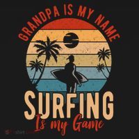 Grandpa Is My Name Surfing Is My Game Coaster thumb 2