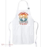 Grandpa Is My Name Surfing Is My Game Apron thumb 0