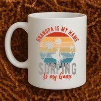 Grandpa Is My Name Surfing Is My Game Coffee Mug thumb 2