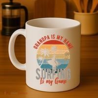 Grandpa Is My Name Surfing Is My Game Coffee Mug thumb 4