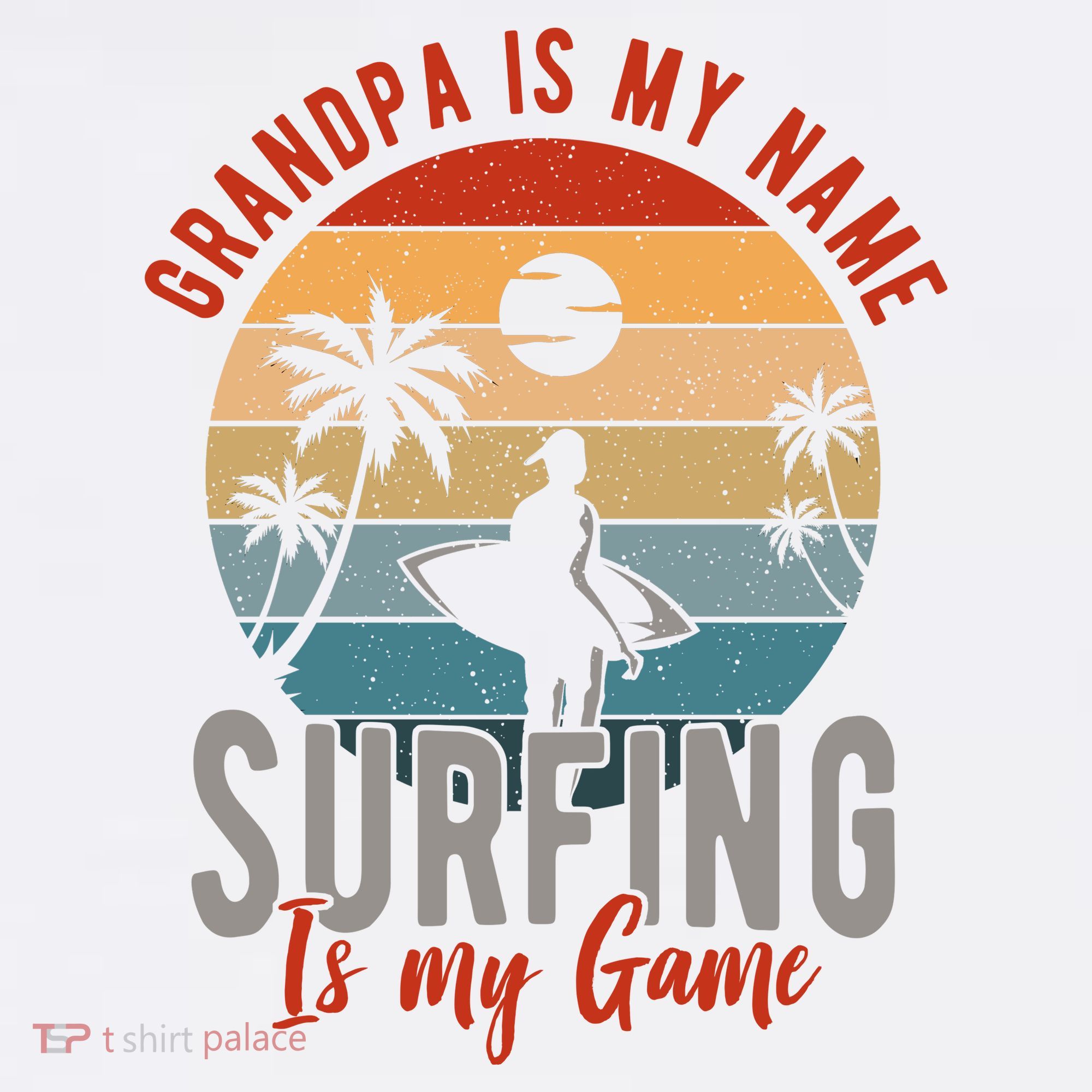 Grandpa Is My Name Surfing Is My Game Women's Hoodie