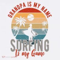Grandpa Is My Name Surfing Is My Game Mousepad thumb 1