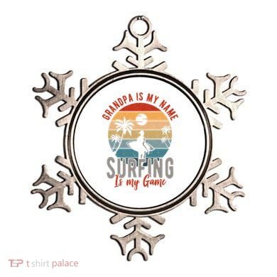 Grandpa Is My Name Surfing Is My Game Ornament