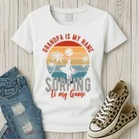 Grandpa Is My Name Surfing Is My Game Women's T-Shirt thumb 3