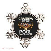 Grandpa Is My Name Pool Is My Game | Funny Billiard Player Ornament thumb 0