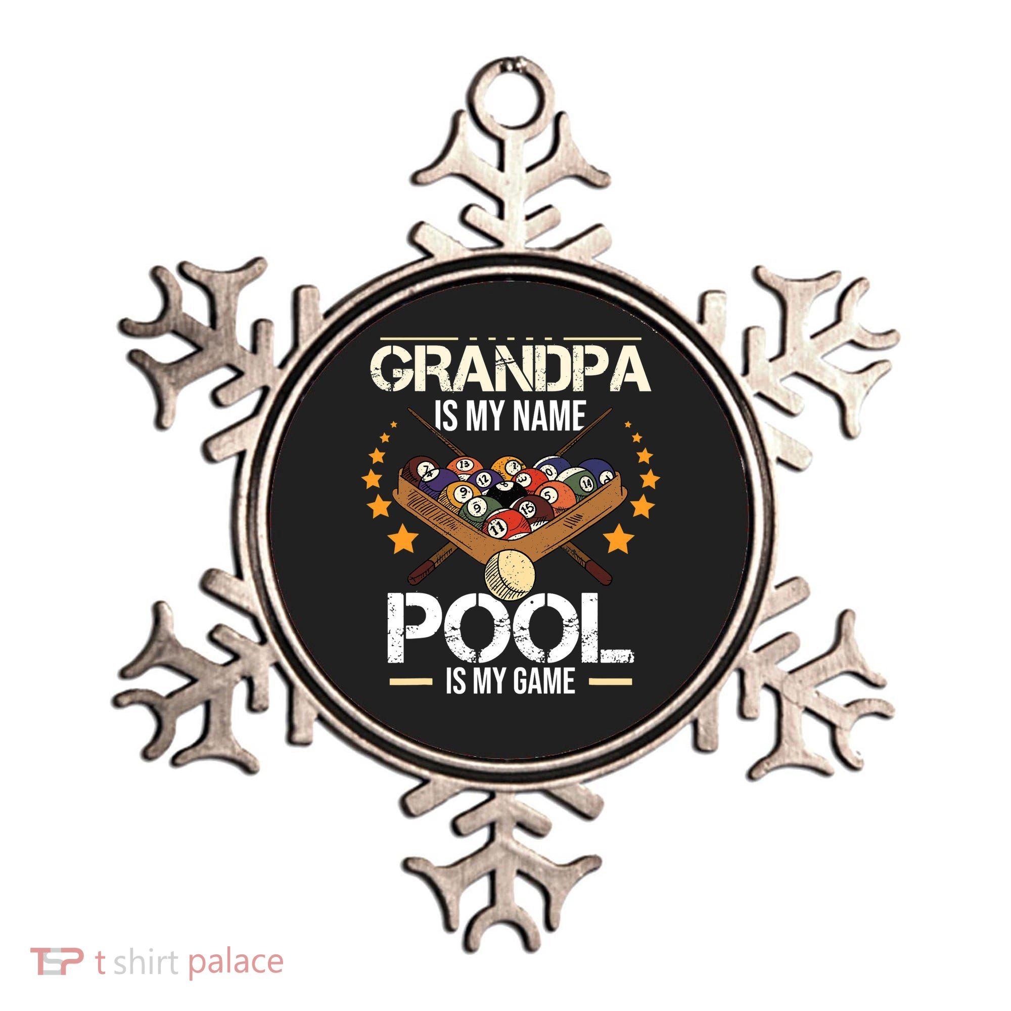 Grandpa Is My Name Pool Is My Game | Funny Billiard Player Ornament