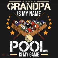 Grandpa Is My Name Pool Is My Game | Funny Billiard Player Ornament thumb 1