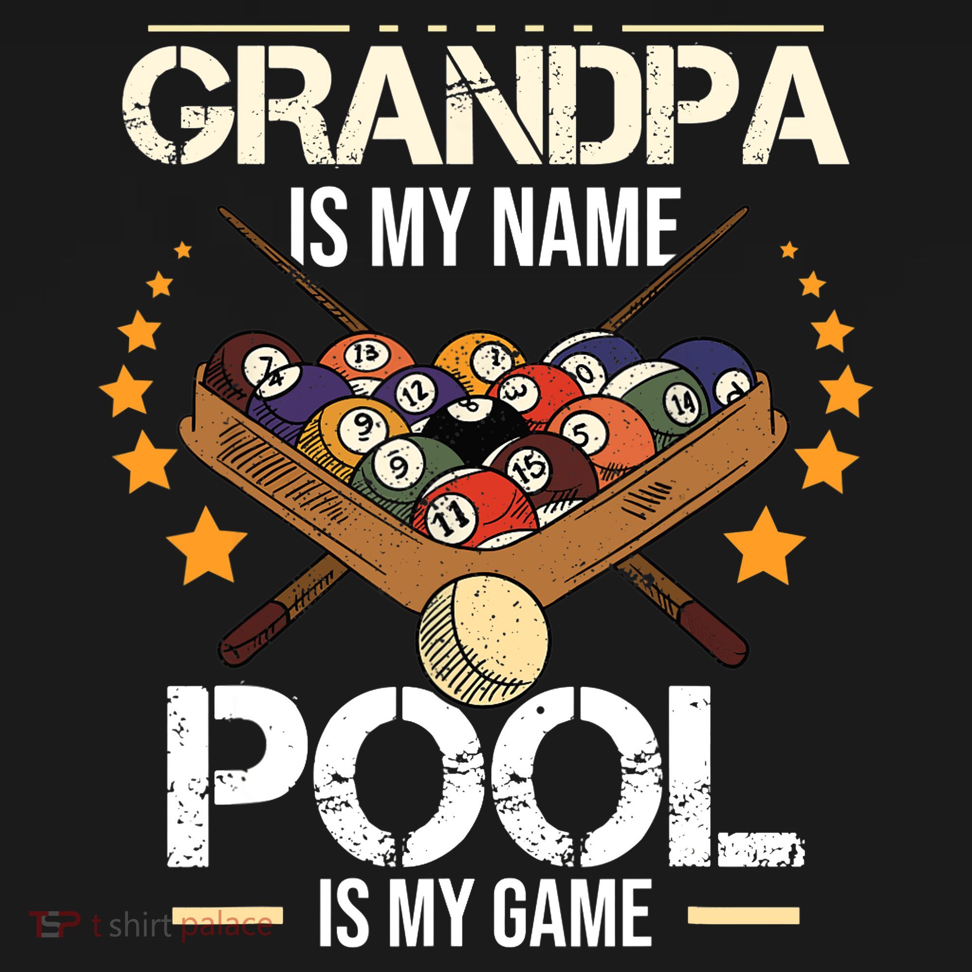 Grandpa Is My Name Pool Is My Game | Funny Billiard Player Ornament