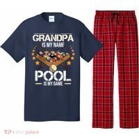 Grandpa Is My Name Pool Is My Game | Funny Billiard Player Pajama Set thumb 0