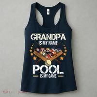 Grandpa Is My Name Pool Is My Game | Funny Billiard Player Women's Tank Top thumb 3