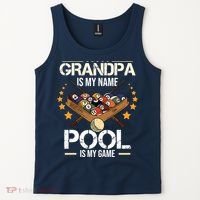 Grandpa Is My Name Pool Is My Game | Funny Billiard Player Tank Top thumb 2