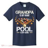 Grandpa Is My Name Pool Is My Game | Funny Billiard Player Kids T-Shirt thumb 0