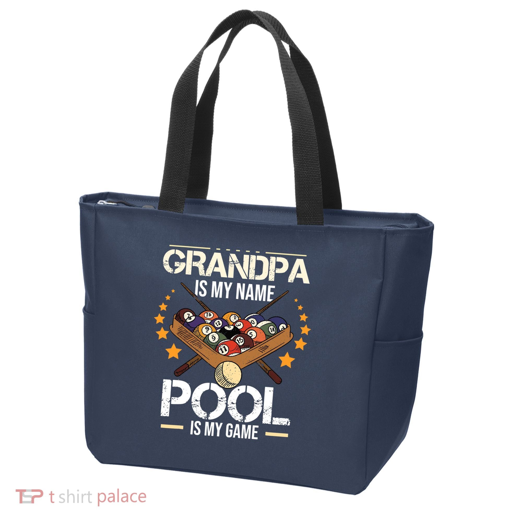 Grandpa Is My Name Pool Is My Game | Funny Billiard Player Tote Bag