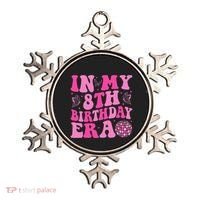 Groovy In My 8th Birthday Era Eight 8 Years Old Birthday Ornament thumb 0