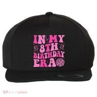 Groovy In My 8th Birthday Era Eight 8 Years Old Birthday Wool Snapback Cap thumb 0