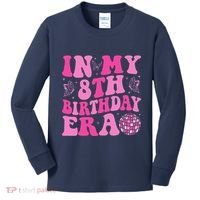 Groovy In My 8th Birthday Era Eight 8 Years Old Birthday Kids Long Sleeve Shirt thumb 0