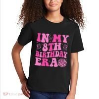 Groovy In My 8th Birthday Era Eight 8 Years Old Birthday Kids T-Shirt thumb 2