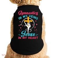 Gymnastics In My Veins Jesus In My Heart Funny Gift Doggie Tank thumb 0