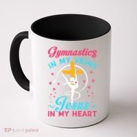 Gymnastics In My Veins Jesus In My Heart Funny Gift Coffee Mug thumb 0