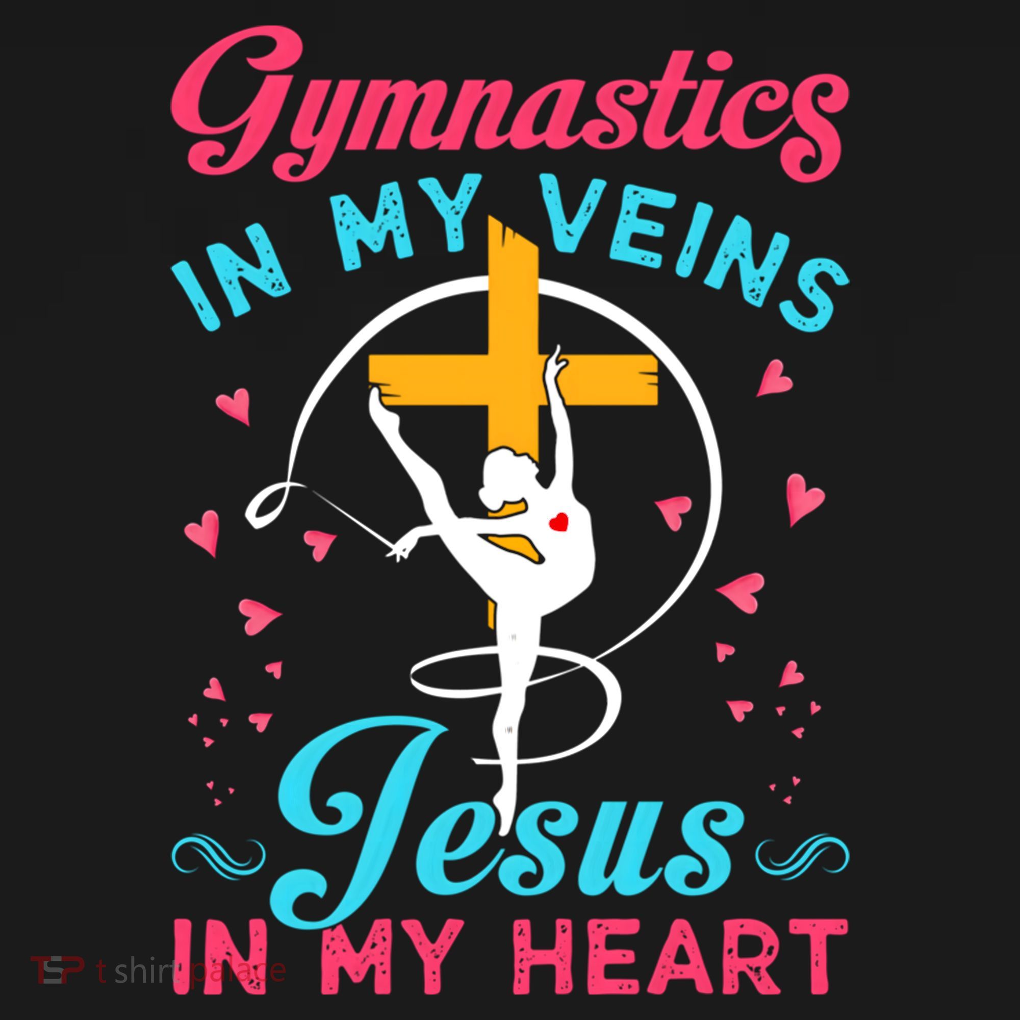 Gymnastics In My Veins Jesus In My Heart Funny Gift Baby Long Sleeve Bodysuit