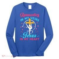 Gymnastics In My Veins Jesus In My Heart Funny Gift Long Sleeve Shirt thumb 0