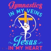 Gymnastics In My Veins Jesus In My Heart Funny Gift Apron thumb 3