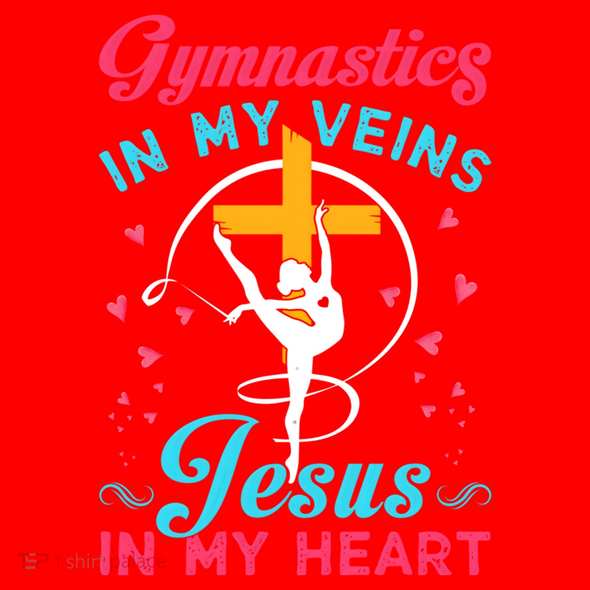 Gymnastics In My Veins Jesus In My Heart Funny Gift Santa Hat