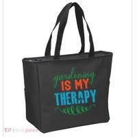 Gardening Is My Therapy Tote Bag thumb 2