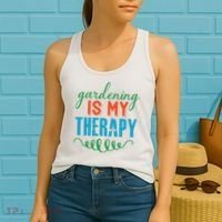 Gardening Is My Therapy Women's Tank Top thumb 2