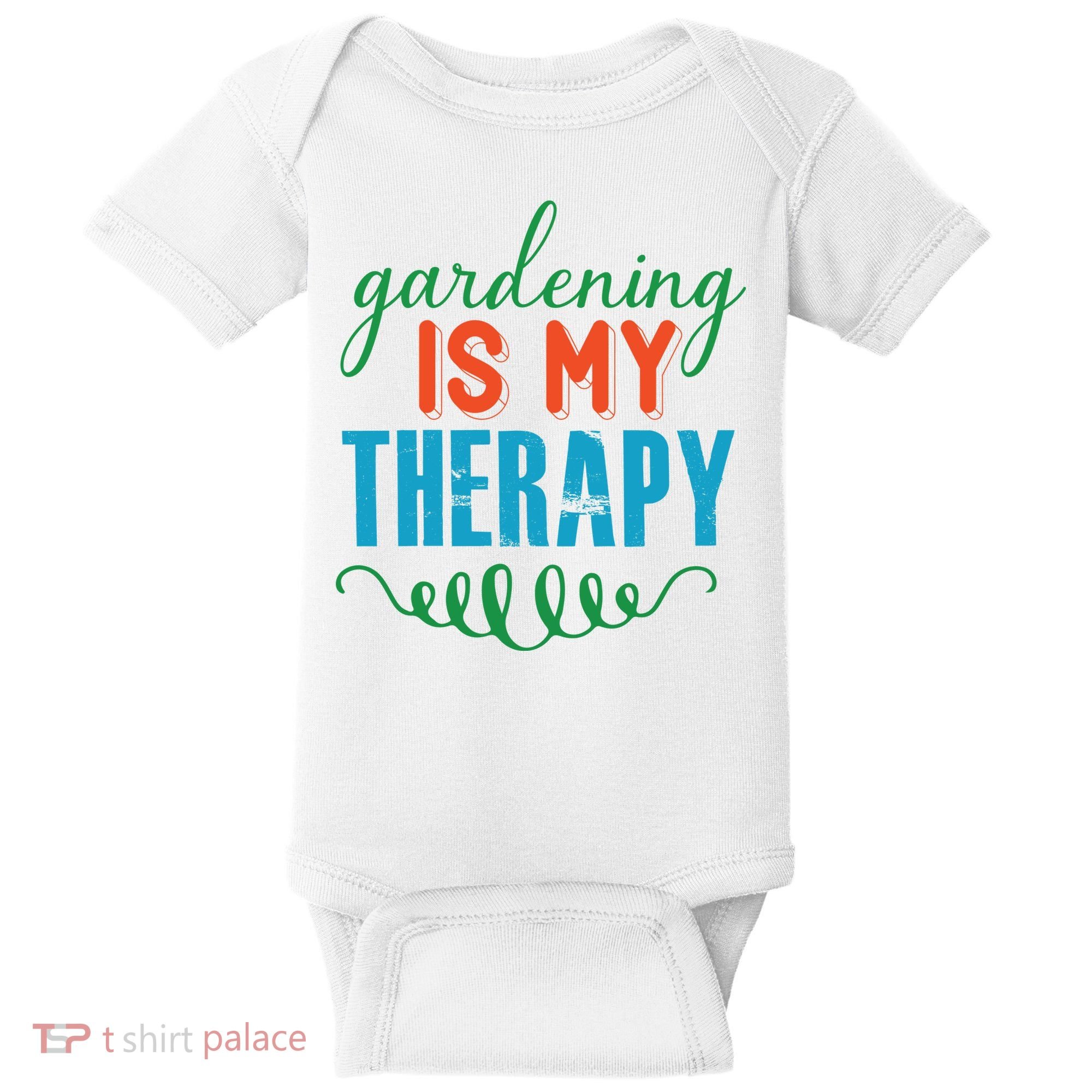 Gardening Is My Therapy Baby Bodysuit