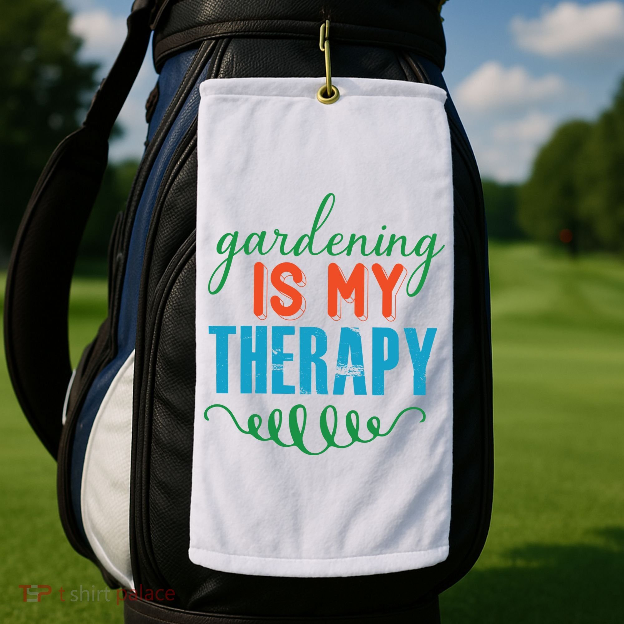 Gardening Is My Therapy Golf Towel