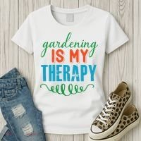 Gardening Is My Therapy Women's T-Shirt thumb 3