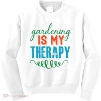 Gardening Is My Therapy Kids Sweatshirt thumb 0