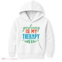 Gardening Is My Therapy Kids Hoodie thumb 0
