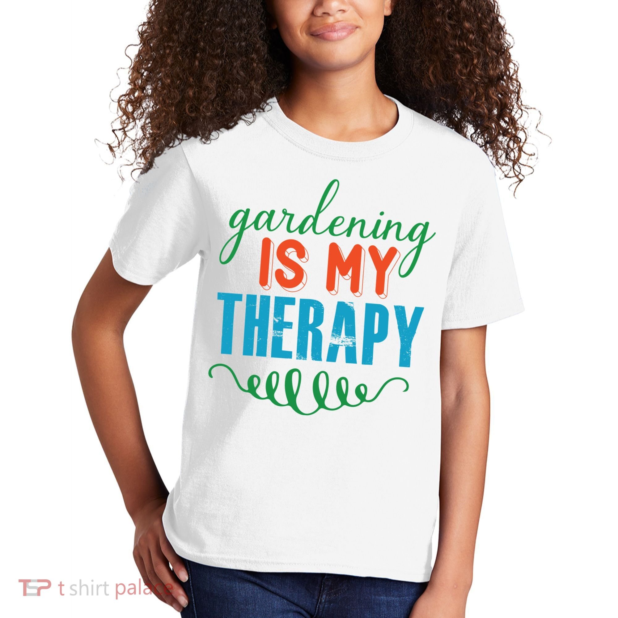 Gardening Is My Therapy Kids T-Shirt