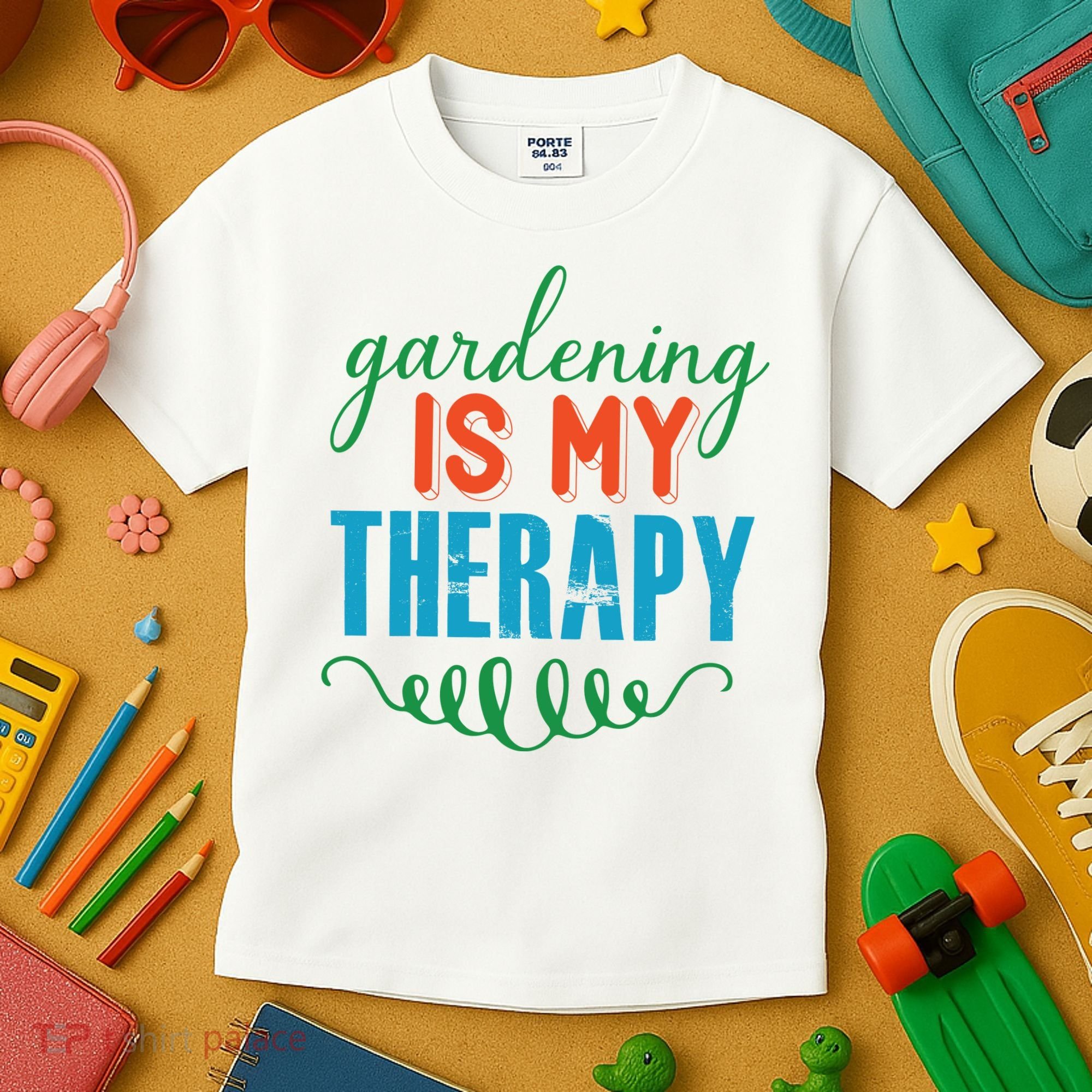 Gardening Is My Therapy Kids T-Shirt