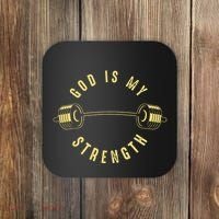 God Is My Strength Coaster thumb 0