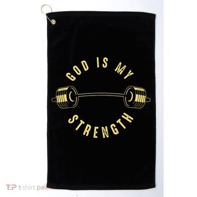 God Is My Strength Golf Towel