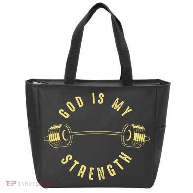God Is My Strength Tote Bag