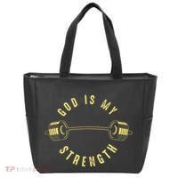 God Is My Strength Tote Bag thumb 0