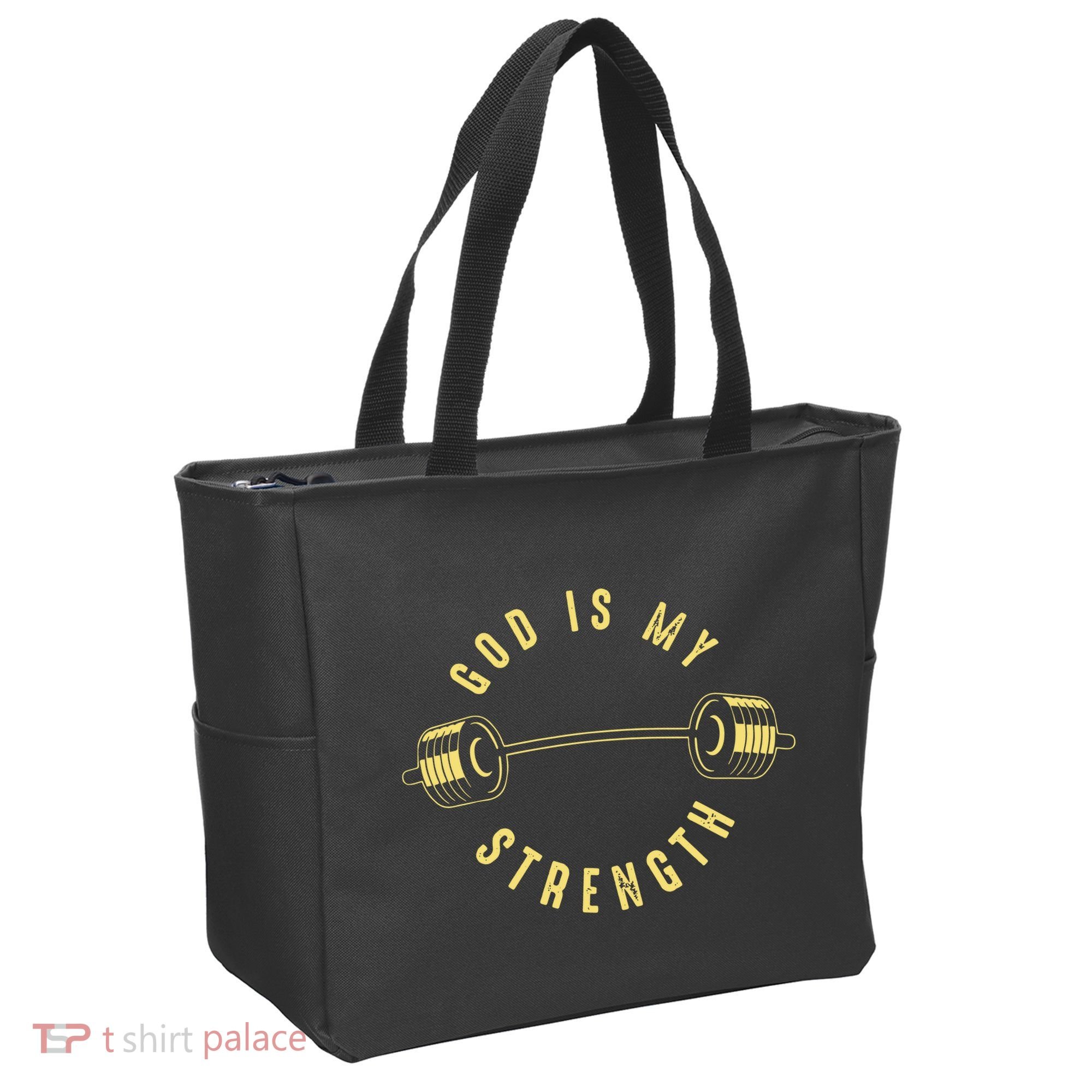 God Is My Strength Tote Bag