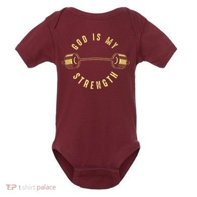 God Is My Strength Baby Bodysuit
