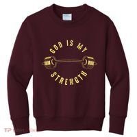 God Is My Strength Kids Sweatshirt thumb 0