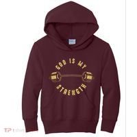 God Is My Strength Kids Hoodie thumb 0