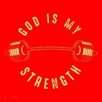God Is My Strength Santa Hat thumb 1
