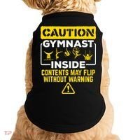 Gymnast Inside May Flip Without Warning Funny Gymnastics Doggie Tank thumb 0