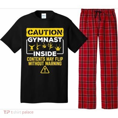 Gymnast Inside May Flip Without Warning Funny Gymnastics Pajama Set