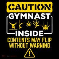 Gymnast Inside May Flip Without Warning Funny Gymnastics Women's Hoodie thumb 2